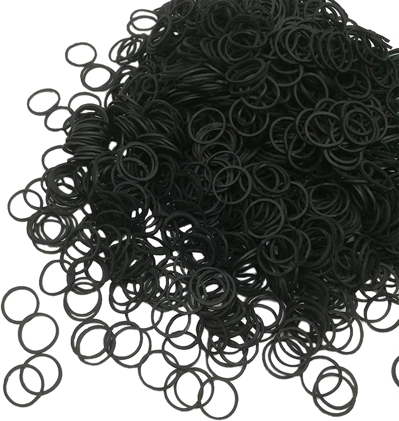 500Pcs Black Elastic Hair Bands for women Elastic Hair Rubber Bands