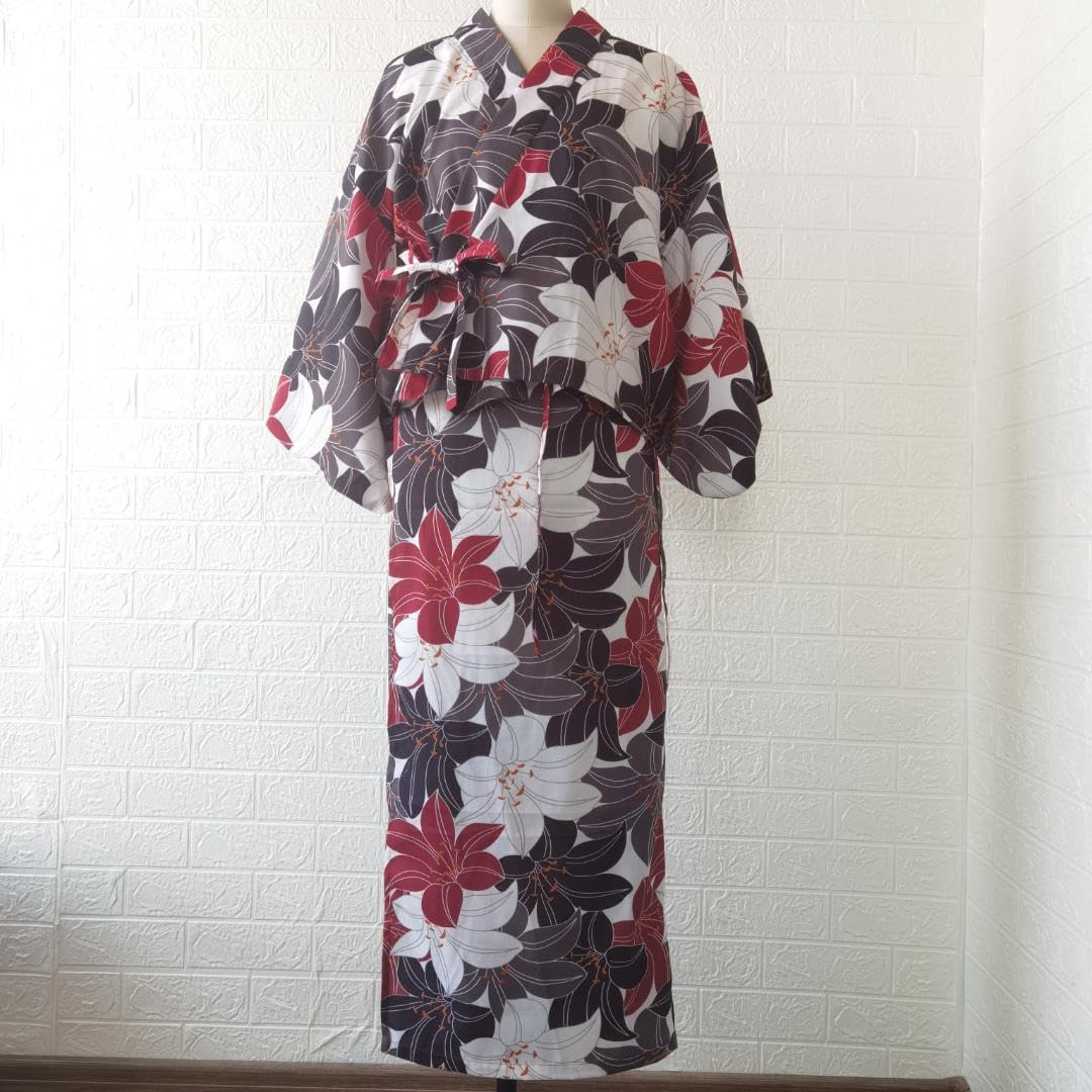 美品　セパレートタイプ　浴衣　帯セット　花火柄 Amazon.co.jp: セパレート浴衣 浴衣帯セット 二部式 浴衣3点