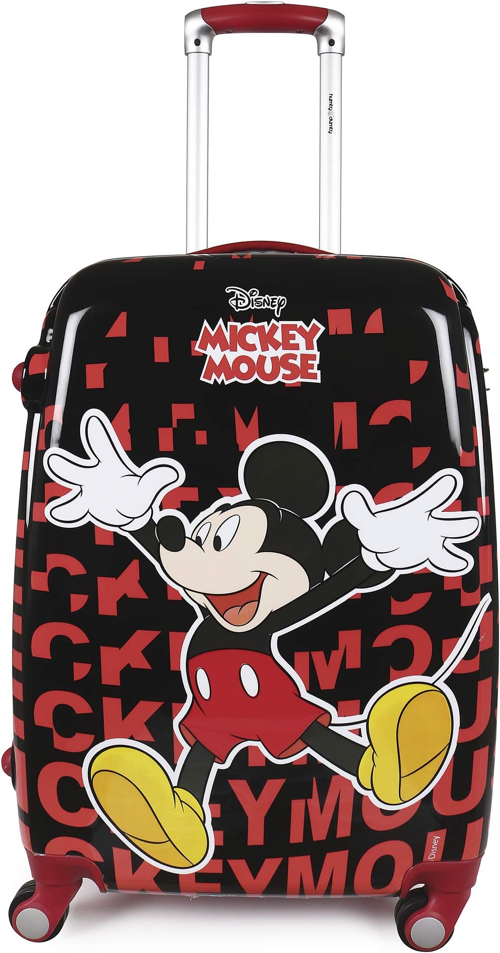 Humty Dumty Disney Mickey Mouse Red Polycarbonate 22 Inch / 55.8 Cm Kids Hard Luggage Trolley Bag | Travel Bag