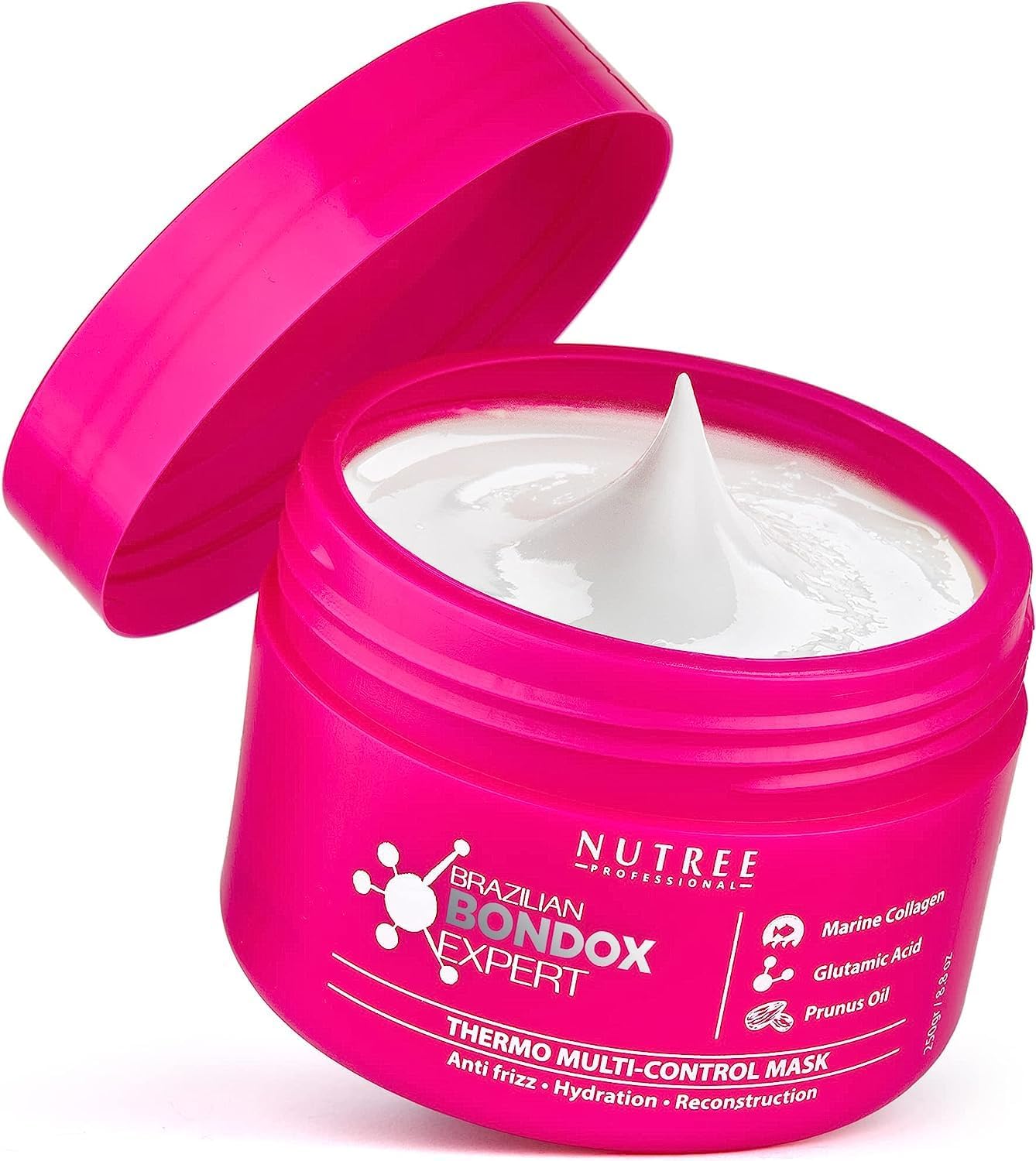 HAIR MASK FOR DAMAGED HAIR BRAZILIAN BONDOX TREATMENT 8.8 oz Thermal Activated Mask for Dry Frizzy Hair | Formaldehyde Free Cruelty Free | Results for up to 1-3 months | Almond Hair Oil Hair Repair