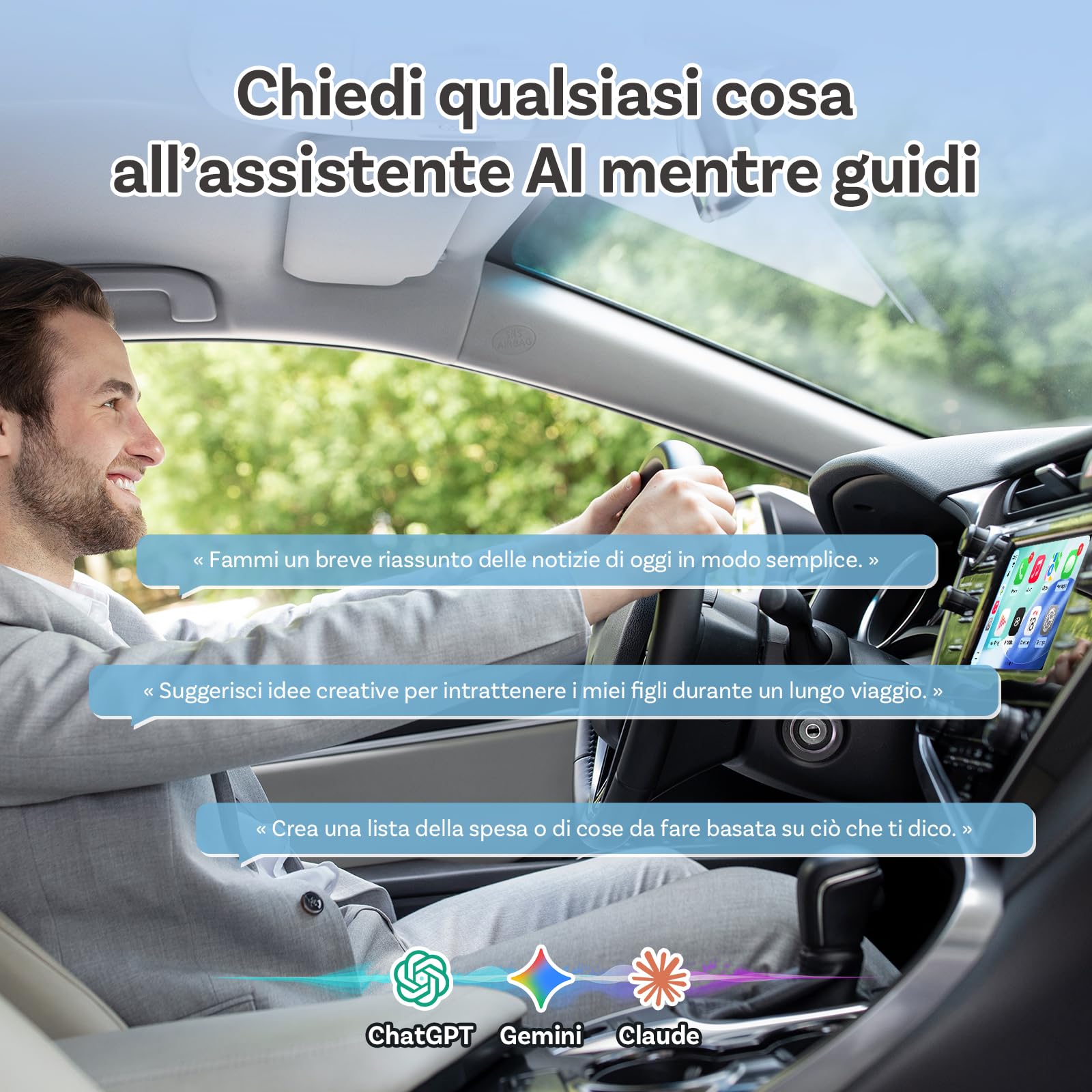 2026 Nuovo OTTOCAST Play2video Ultra, Adattatore CarPlay & Android Auto Wireless con YouTube Netflix, Plug & Play Chip 5G, WiFi6, 4GB+32GB Carplay AI Box per auto con CarPlay cablato dopo il 2016