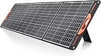 Vista 10 de GRECELL Panel solar portátil de 200W para central eléctrica, cargador solar plegable con 4 soportes, kit de panel solar impermeable IP65 con salida