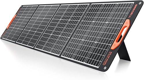 Panel solar portátil de 200 W para generador de central eléctrica, kit de panel solar plegable flexible de 12 V24 V, cargador solar ligero de alta