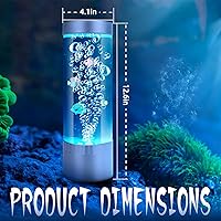 Vista 8 de Lámpara de pez de burbujas, lámpara de tubo de burbujas sensorial, pecera artificial con peces en movimiento, para iluminar tu vida como una