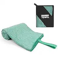 Yoga Mat Towel 30X60 Inch Quick Dry Microfiber Camping Towel Fast Drying Lightweight Travel Body Beach Swimming Pool Towels(Light Green, 1 Pack L(30X60 Inch)