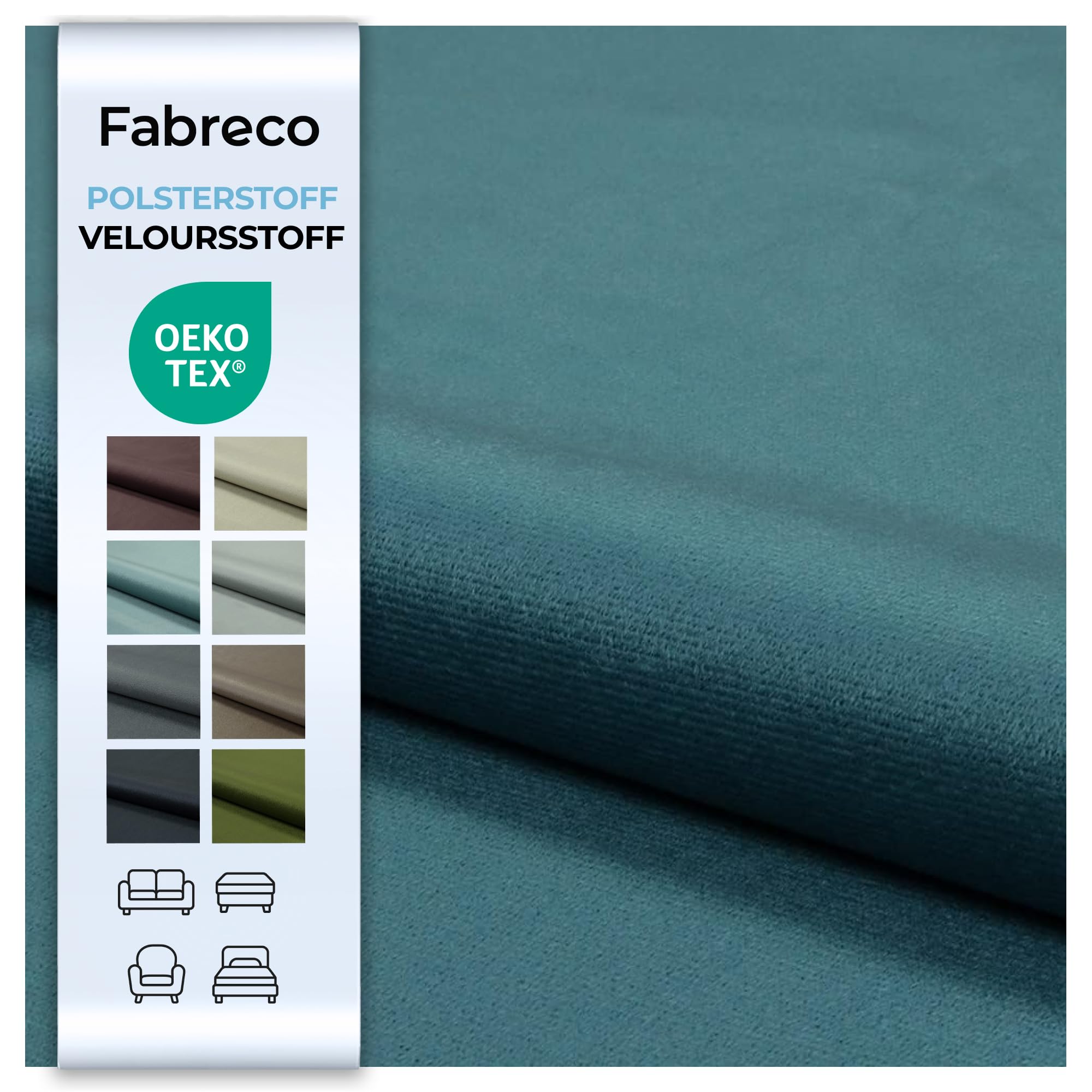 Fabreco ALVELLA Microfaser 3 M x 148 cm, Verlours, Möbelstof