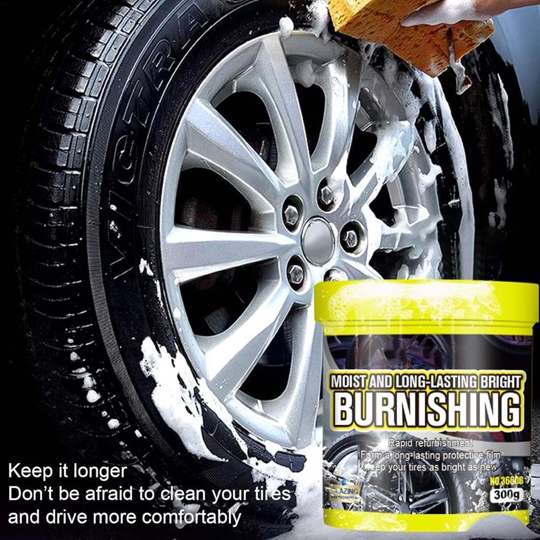 FAFOUR Tire Maintenance and Coating Paste, Non-Greasy Tyre Maintenance Balm, Tyre Protective Coating Restorer, Easy to Apply, Tire Blackening and Brightening Hydrophobic