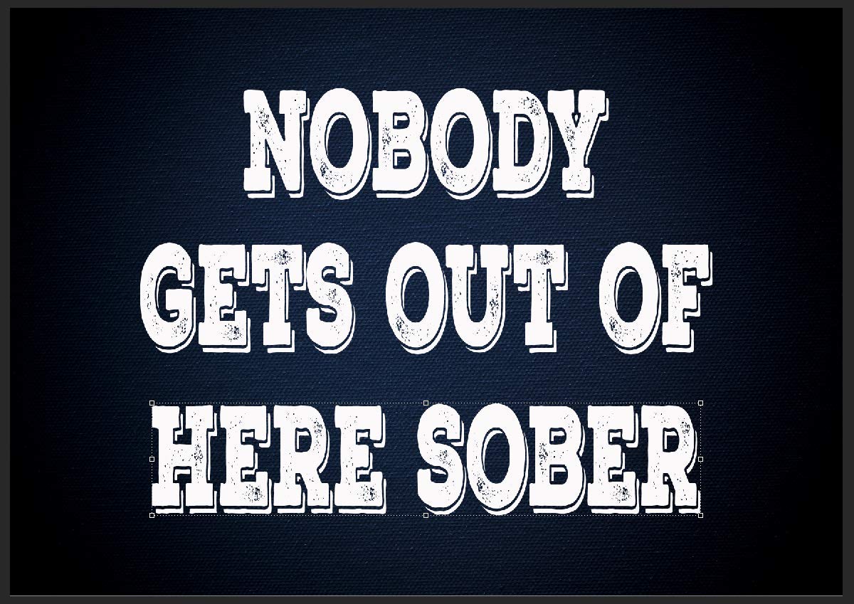 Kueprae A293 Funny Metal Sign Nobody Gets Out Sober Man Cave Bar Plaque Party Vintage Gift,8X12 In