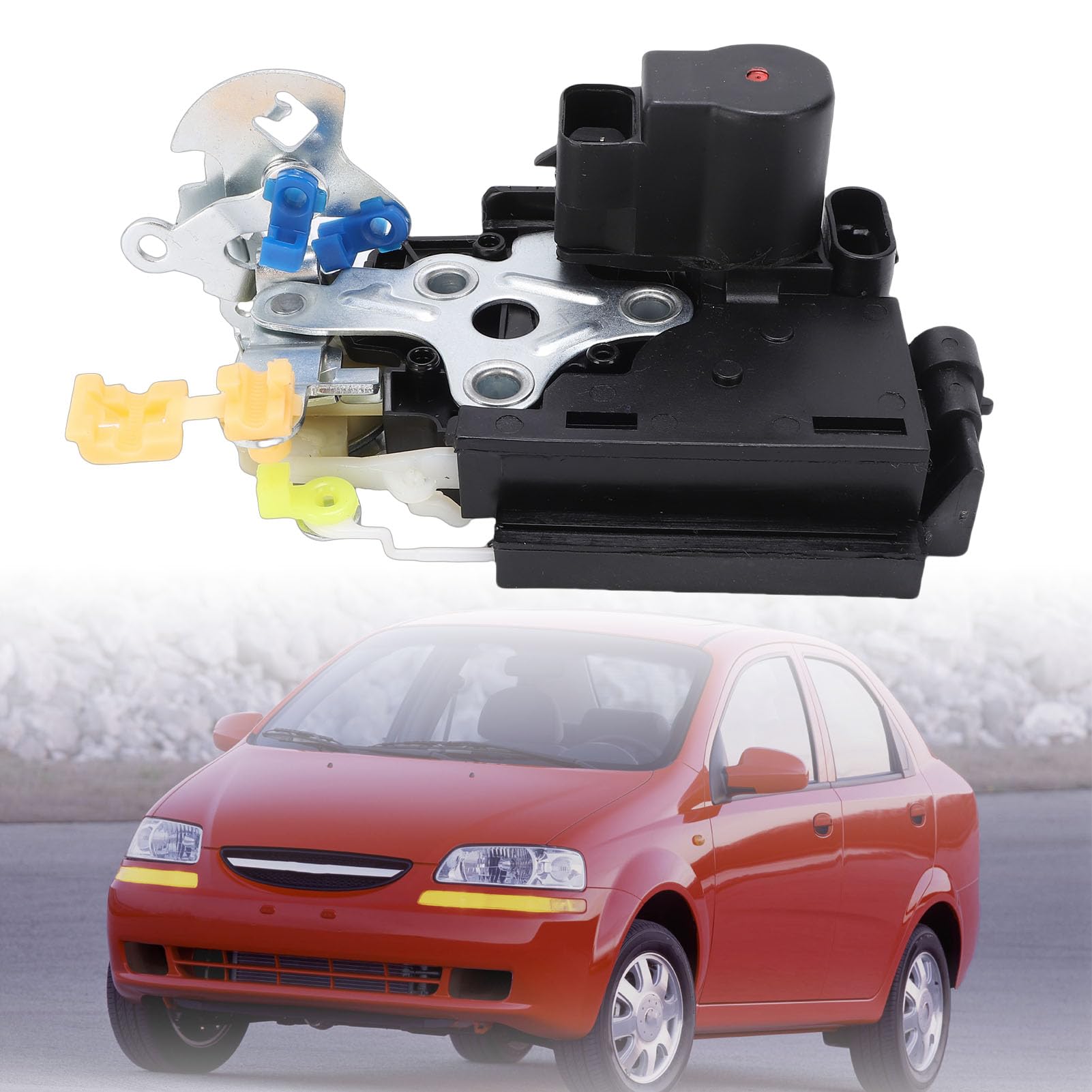 lyrlody Attuatore Chiusura Serratura Porta, Metallo e Plastica, Sostituisce 96272643 per Aveo 1.6L 2004-2011, Facile Installazione per Lato Conducente Anteriore Sinistro