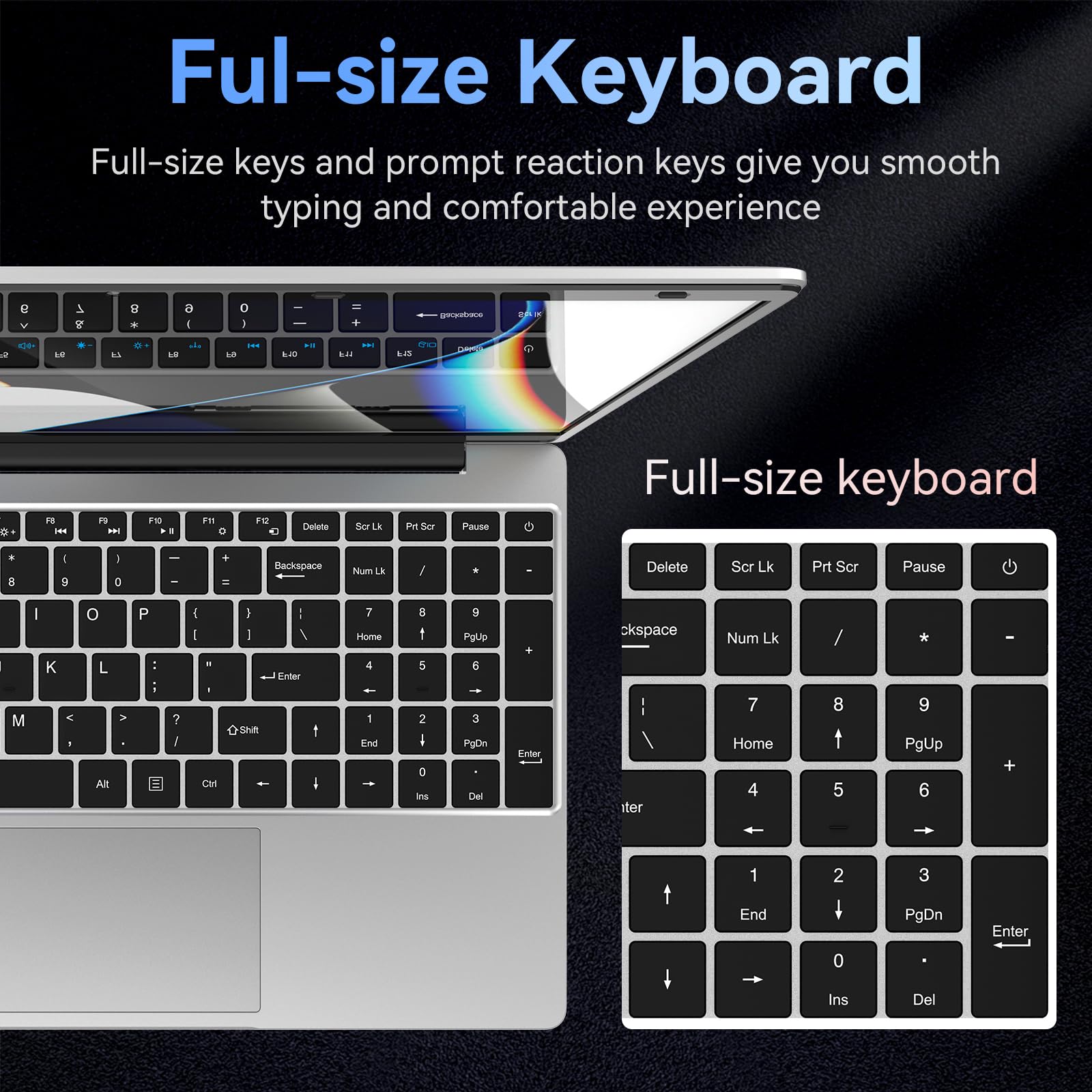 Gezoon 15.6 Pollici Computer PC Portatile Win 11 Pro, Notebook 12GB LPDDR4 512G SSD, Celeron N100 Laptop, FHD 1920x1080, WiFi a doppia banda 2.4G/5G, BT4.2, 4K Video, Type-C, 7.6V/6500mAH