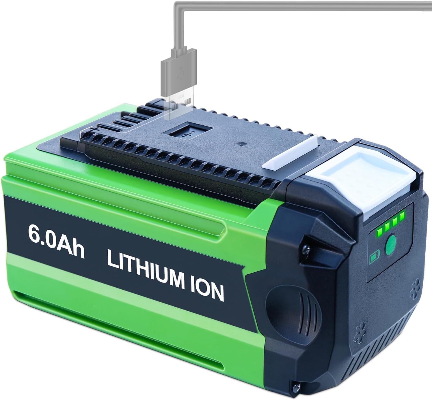 DTK Replacement for Greenworks 40V Battery Lithium Ion 6000mAh Compatible with 40V Cordless Tools with 5V USB Port