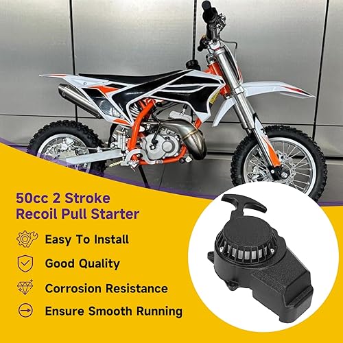 Miniatura 8 de HIAORS Arrancador de aleación de retroceso compatible con SYX Moto 50cc Dirt Bike 47cc 49cc 2 tiempos SSR SX50 Apollo Coolster QG-50 Xpro Holeshot