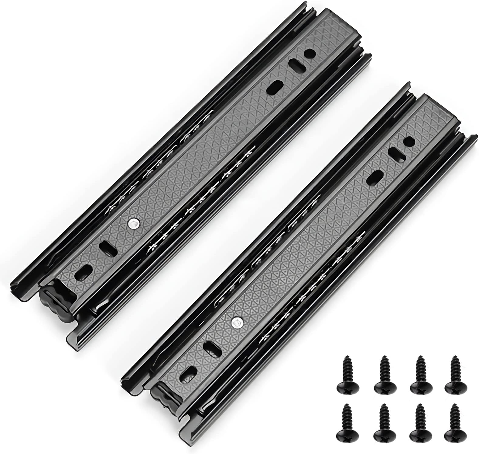 Laigoo Heavy Duty Drawer Slides 8 Inch, Full Extension Drawer Slides, Ball Bearing Cabinet Drawers Slide, 1 Pair