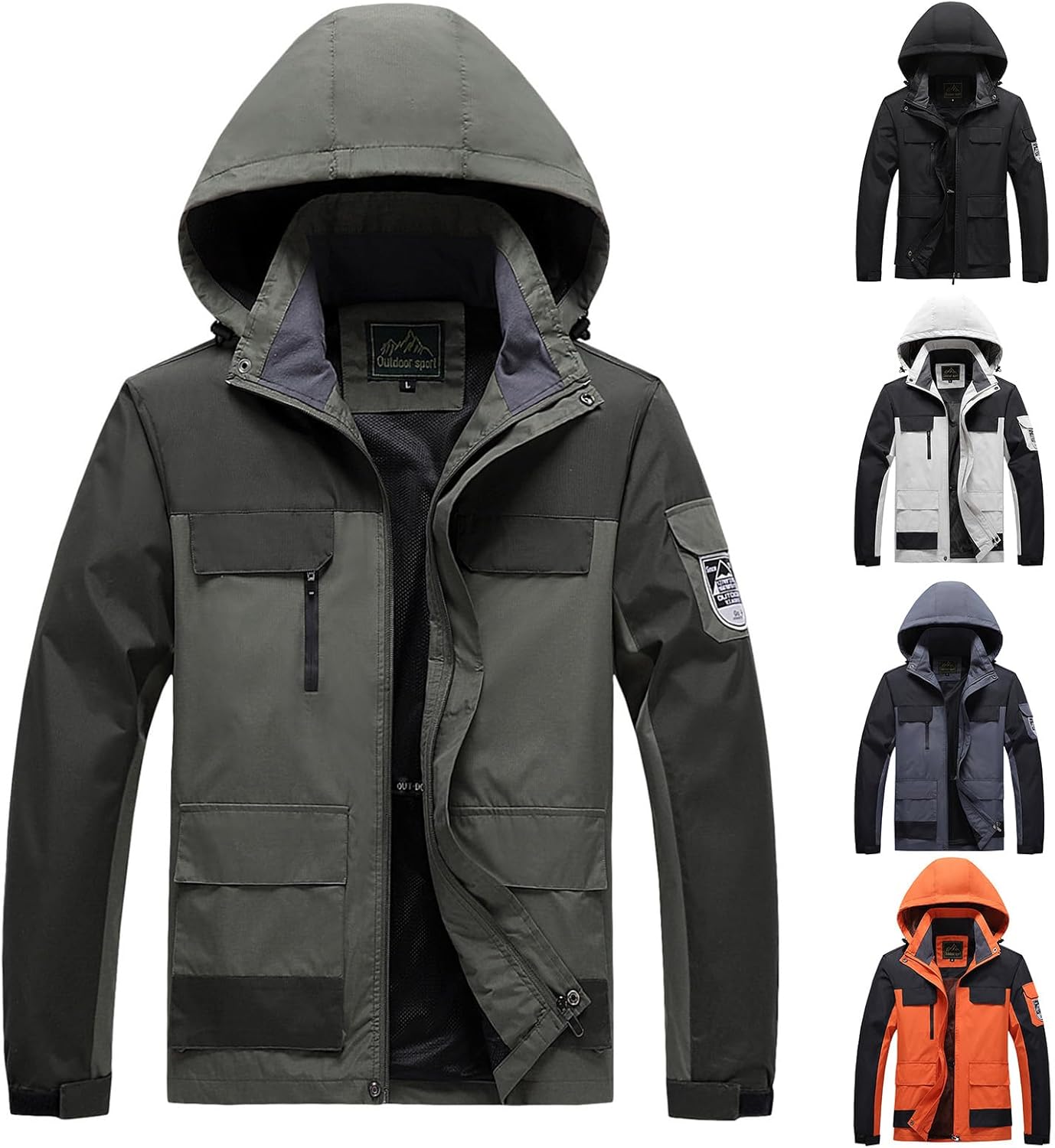 Mens Waterproof Ski Jacket Lightweight Warm Mountains Featuring Hooded Windbreaker for Outdoor Rain Wind Protection
