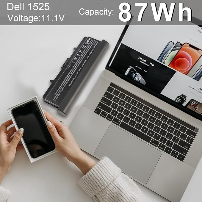 Batería TREE.NB 7800mAh 11.1V 9 celdas para Dell Inspiron miniatura 7