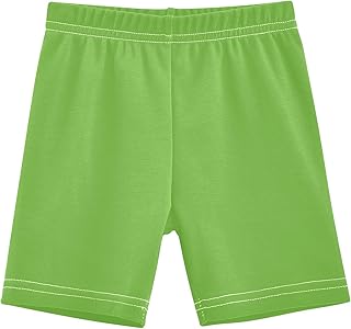 Pantalones cortos de ciclismo de algodón para niña, pantalones cortos de baile para niños, color verde