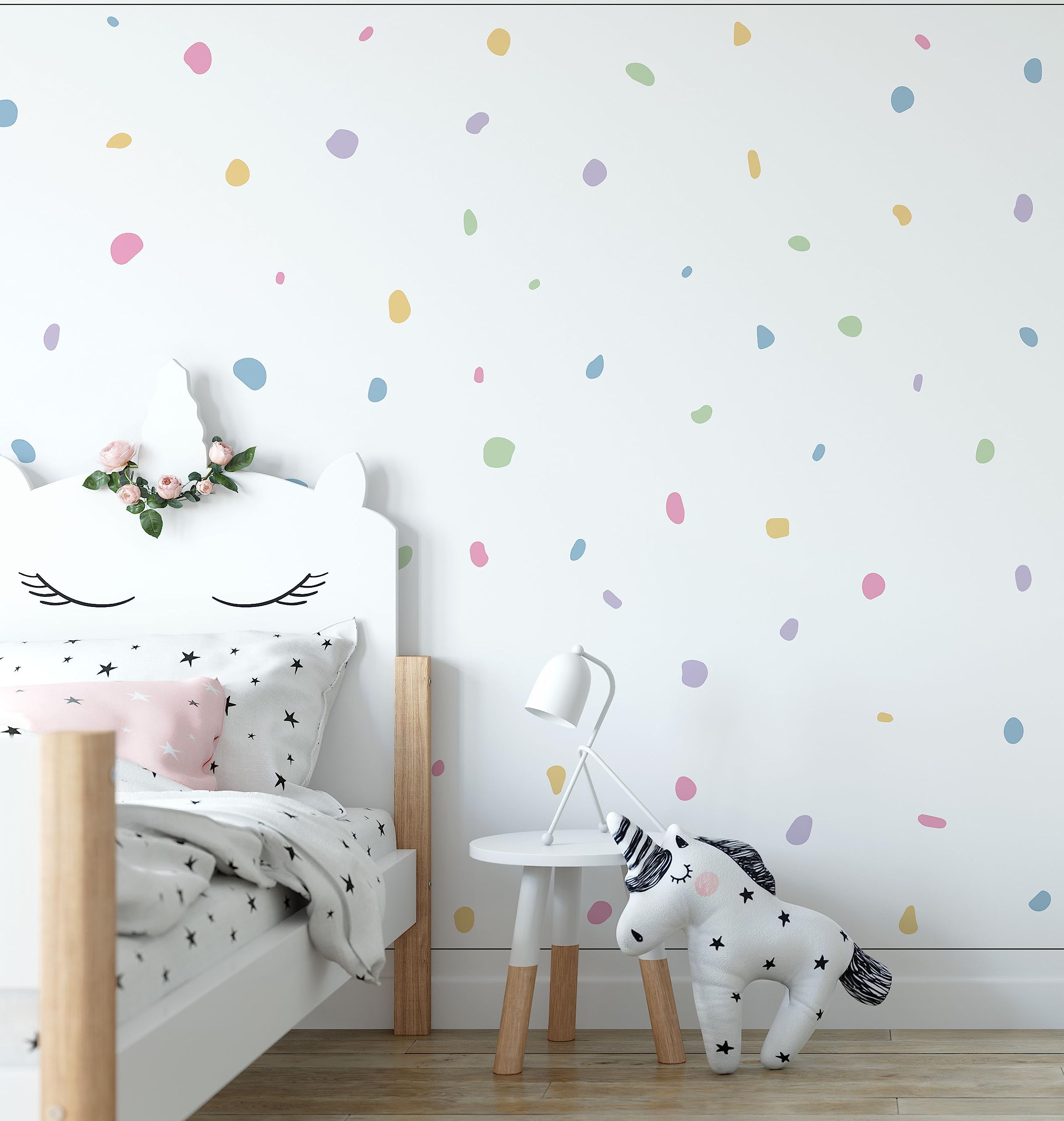 150 Pastel Polka Dot Blobs Wall Stickers Dotty Danish Pastel Denmark Colourful Nursery Decals For Kids Boys Girls Bedrooms Removable Quotemywall