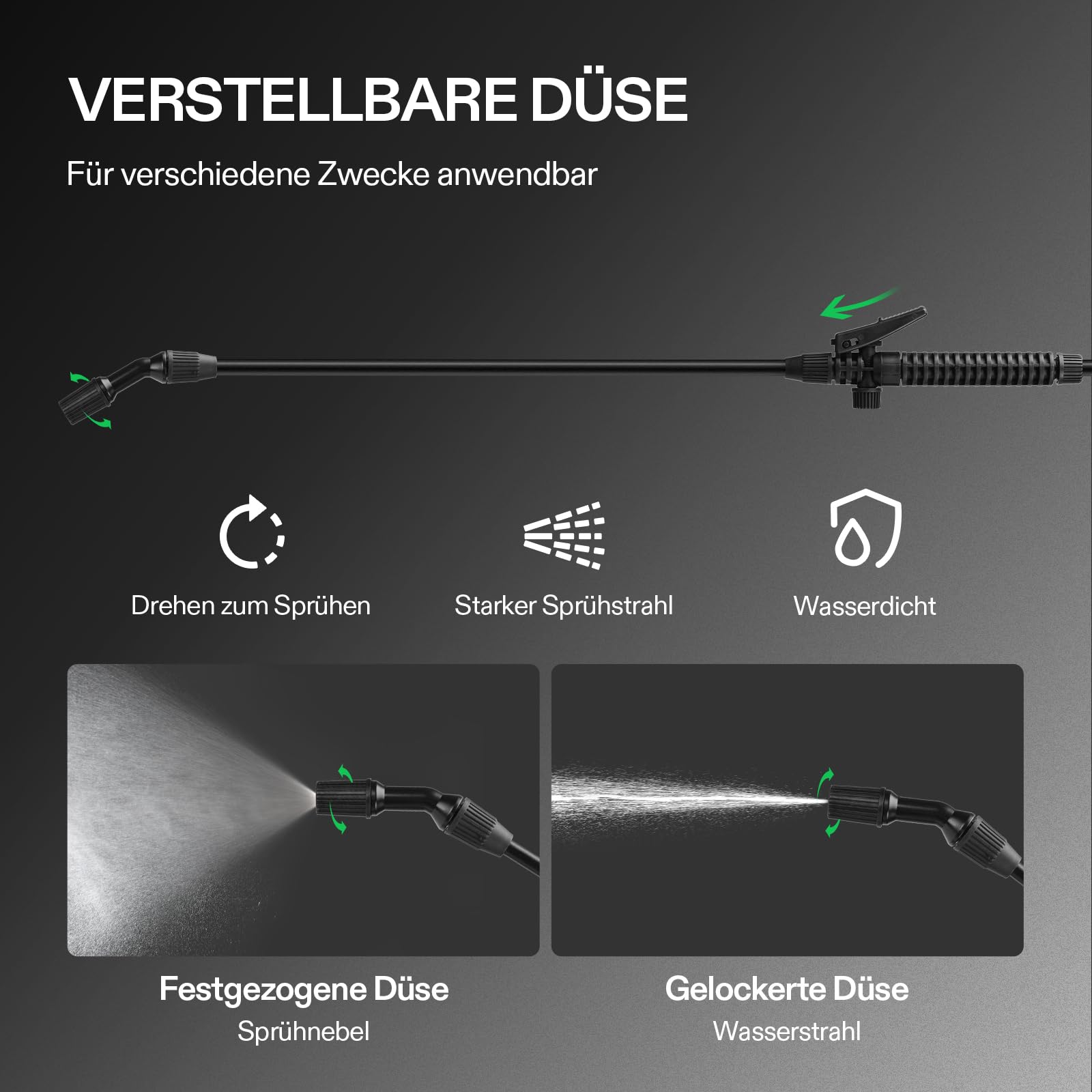 VIVOSUN Drucksprüher 8L Gartenspritze mit Verstellbarer Düse und Trageriemen, Sprühflasche Pumpsprüher mit Sicherheitsventil für Pflanzen Garten Rasenpflege und Haushaltsreinigung, Orange