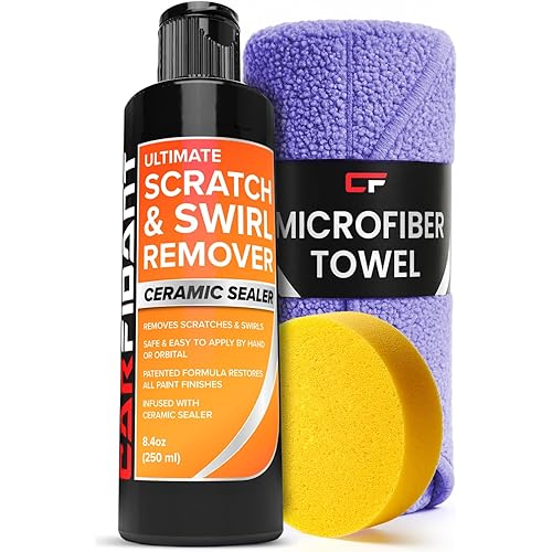 Carfidant Scratch and Swirl Remover - Car Scratch Remover for Vehicles Paint - Polishing Compound for Cars with Pad and Towel - Cutting and Buffing Compound for Paint Restorer