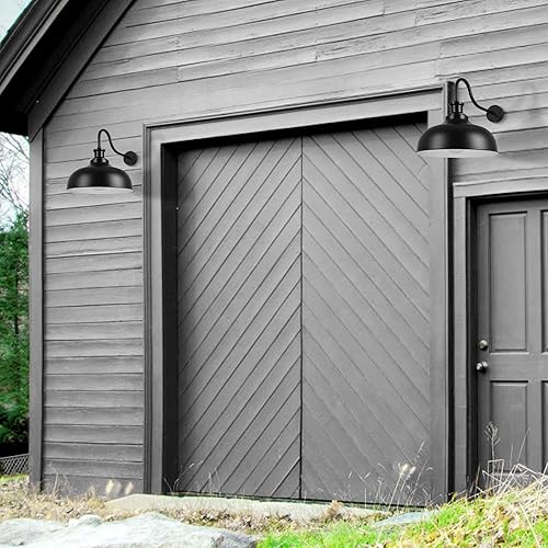 Miniatura 7 de Diyel Luces de granero de cuello de cisne para exteriores, aplique de pared para exteriores de 14 pulgadas, lámpara de pared exterior de granja,