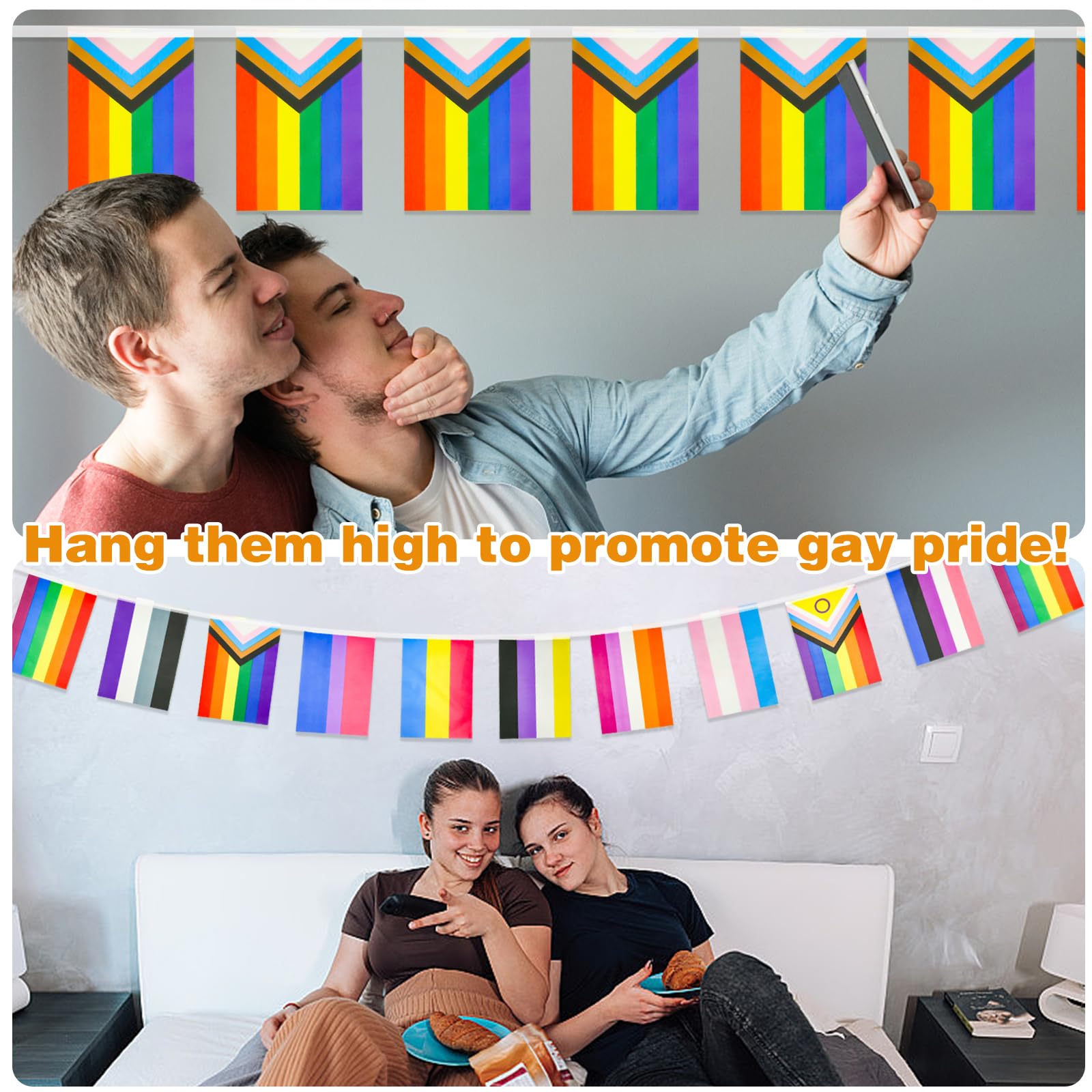 Federa Per Cuscino Decorativa LGBTQ+ Arcobaleno – 50x70 Cm, Stampata Su Due Lati, Morbida Microfibra – Per Divano, Camera Da Letto - 2