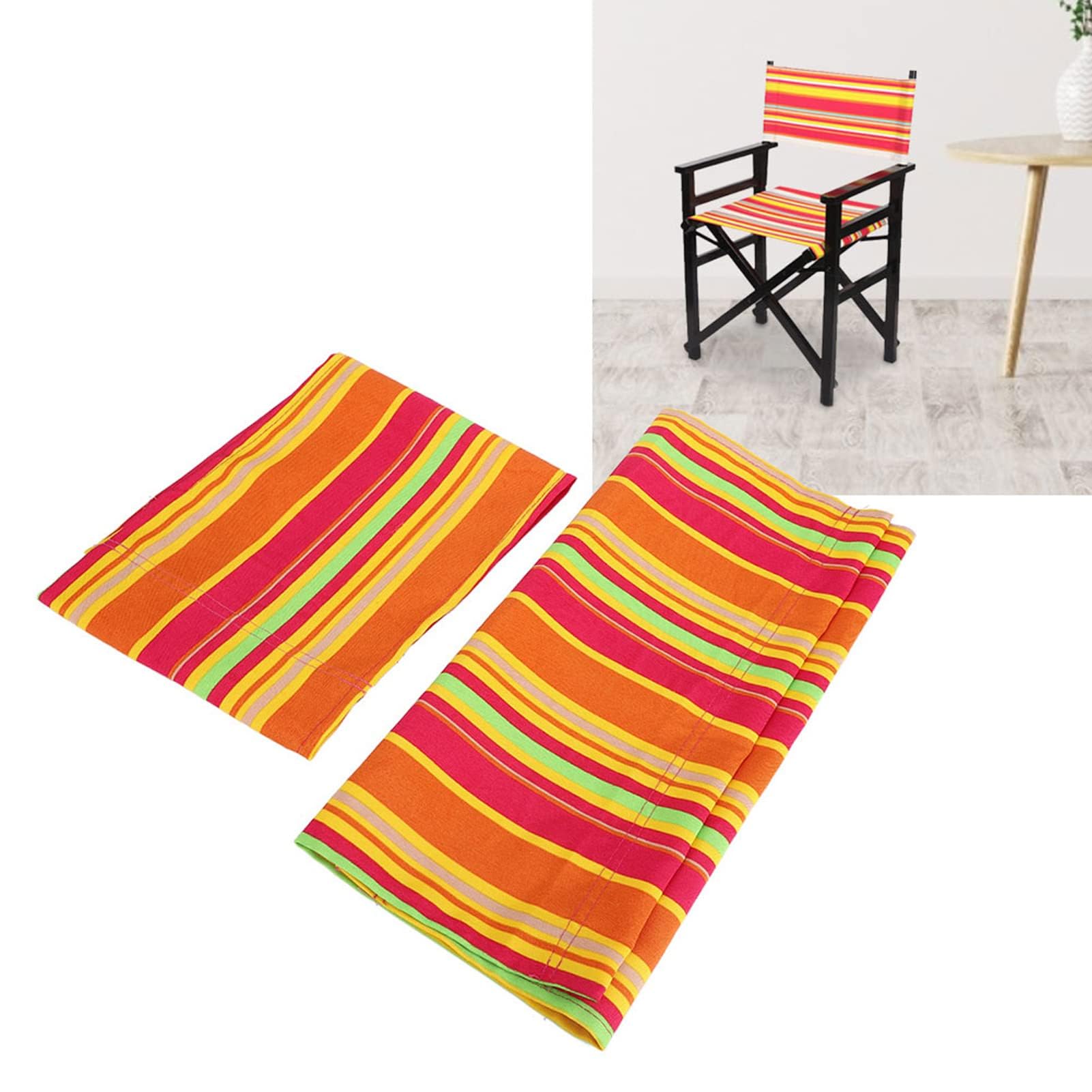Set di Panni di Ricambio per Sedile in Tela per Sedia da Regista, Durevole, Confortevole, Dimensioni Multiple, Materiale di Alta qualità, Facile da Pulire (Colorato)
