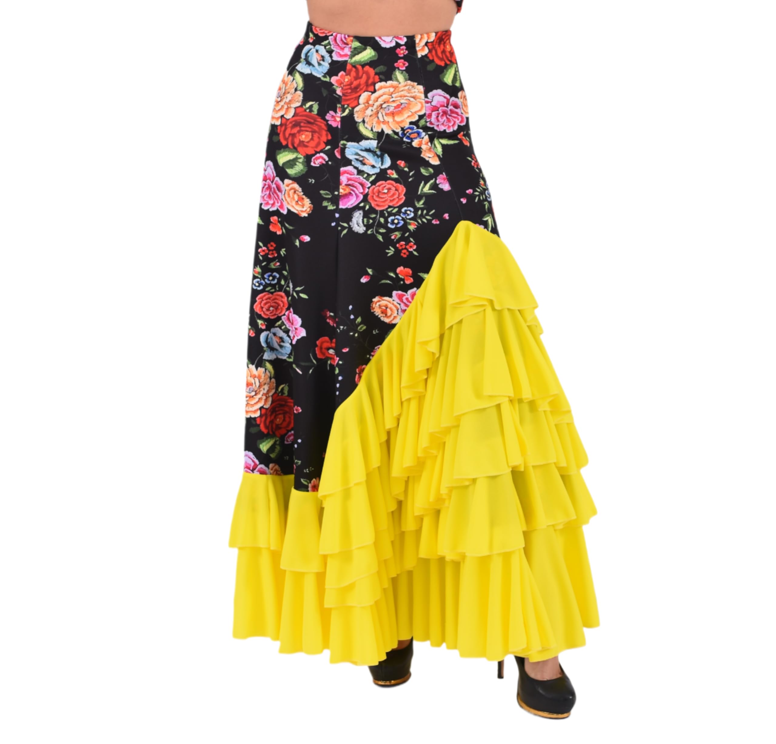 Falda Flamenca Mujer con 5 Volantes – Mucho Vuelo y Caída Espectacular – Ligera, Cómoda y Ideal para Baile, Ensayo o Escenario — view 8