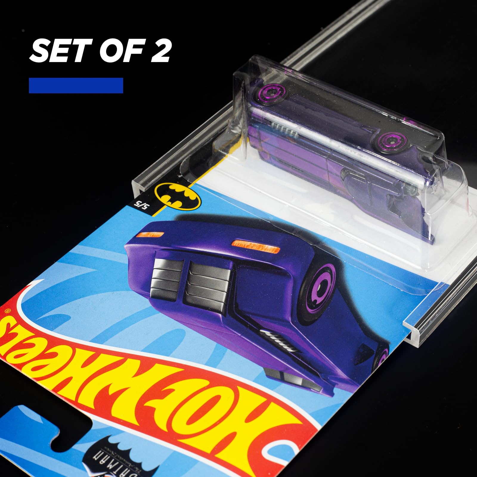 CollectHall Acrylic Storage Display Shelf Compatible with Model Cars, Wall Mounted 1/64 Scale Model Car Display Shelf Rack for Model Cars -(Premium Acrylic, 2 Packs)