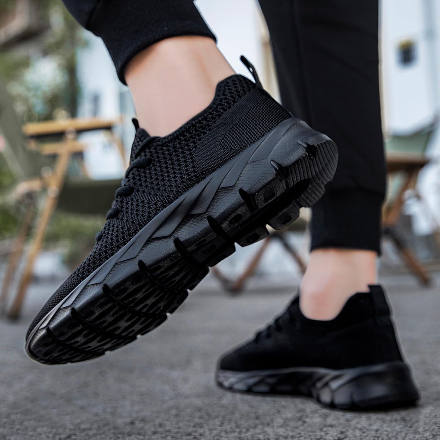 Men Running Shoes Tennis Walking Gym Slip On Athletic Fashion Sneakers Lightweight Breathable Sport Shoe - Image 3