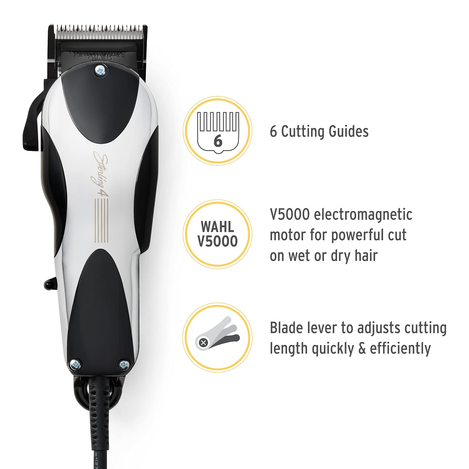 Wahl Professional - Sterling 4 Clipper and Bullet Trimmer Combo - Professional-Quality Electric Hair Tools - Silver