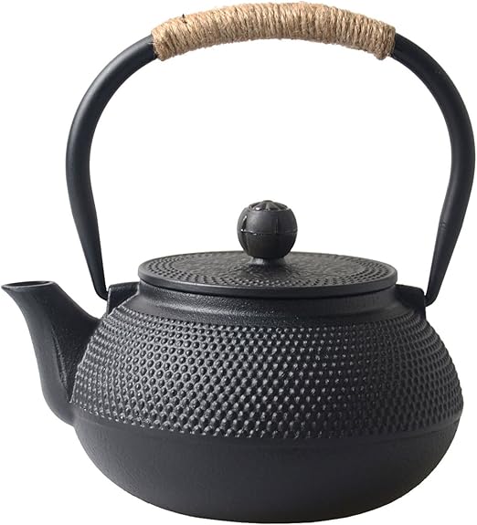 Hwagui Best Cast Iron Teapot with Infuser for Loose Leaf Tea and