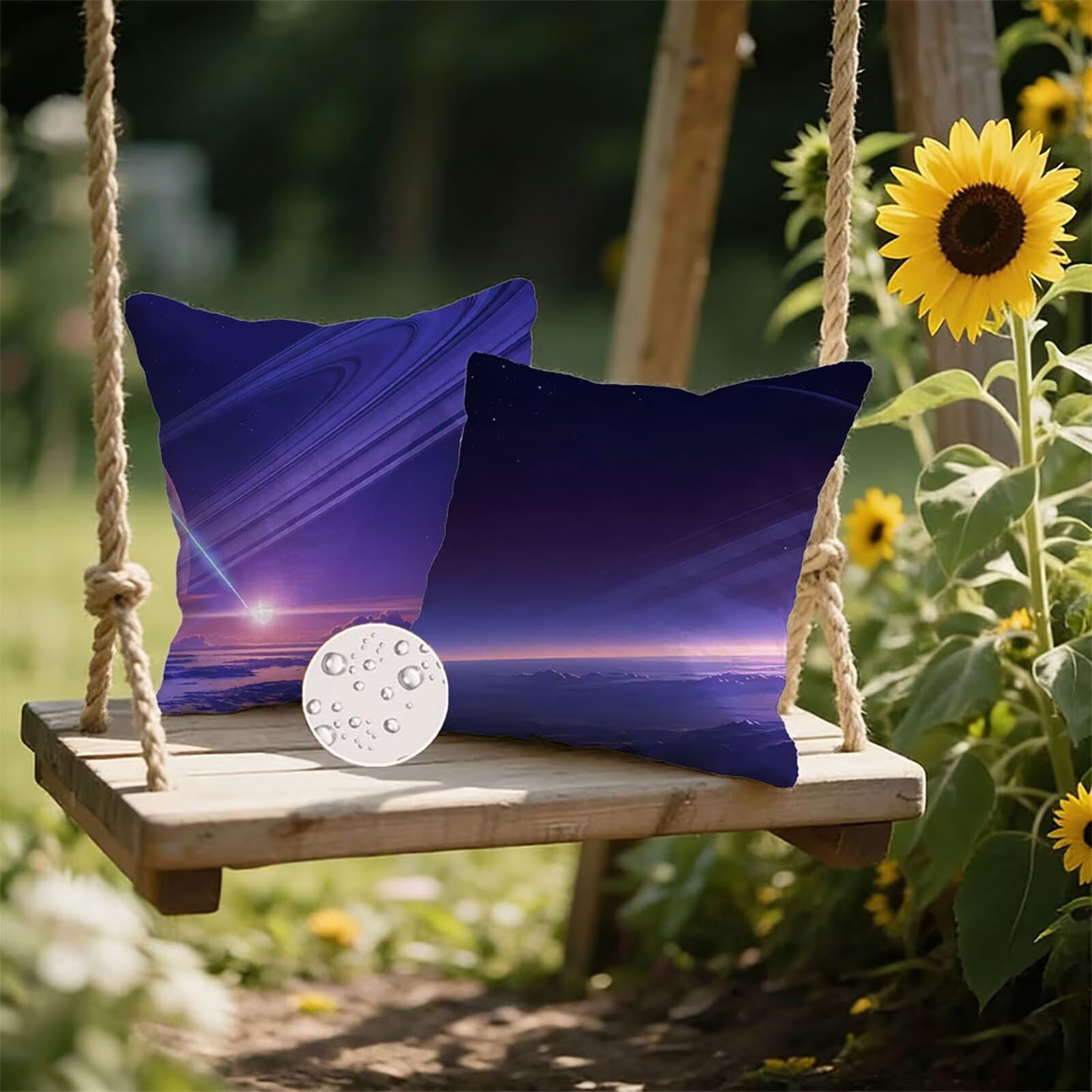 Housse de Coussin Canapé RêVe 75x75cm Exterieur Impermeable Ciel Nocturne Taie D'oreiller Décoratif Aesthetic Housse Coussin Decoration pour Chambre Sofa Jardin Balcon Terrasse Lot de 2. P-5531