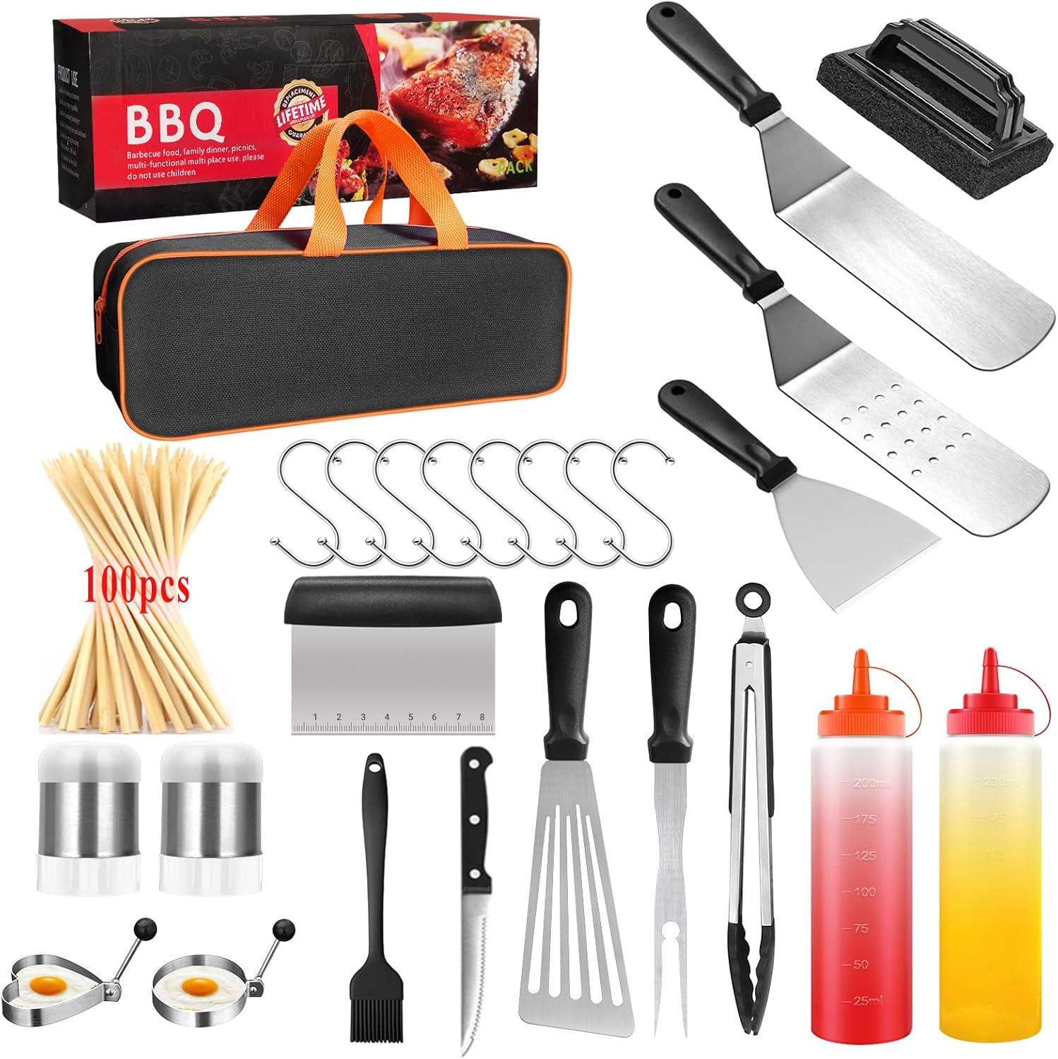 Griddle Accessories Kits for Blackstone,126 Pcs Flat Top