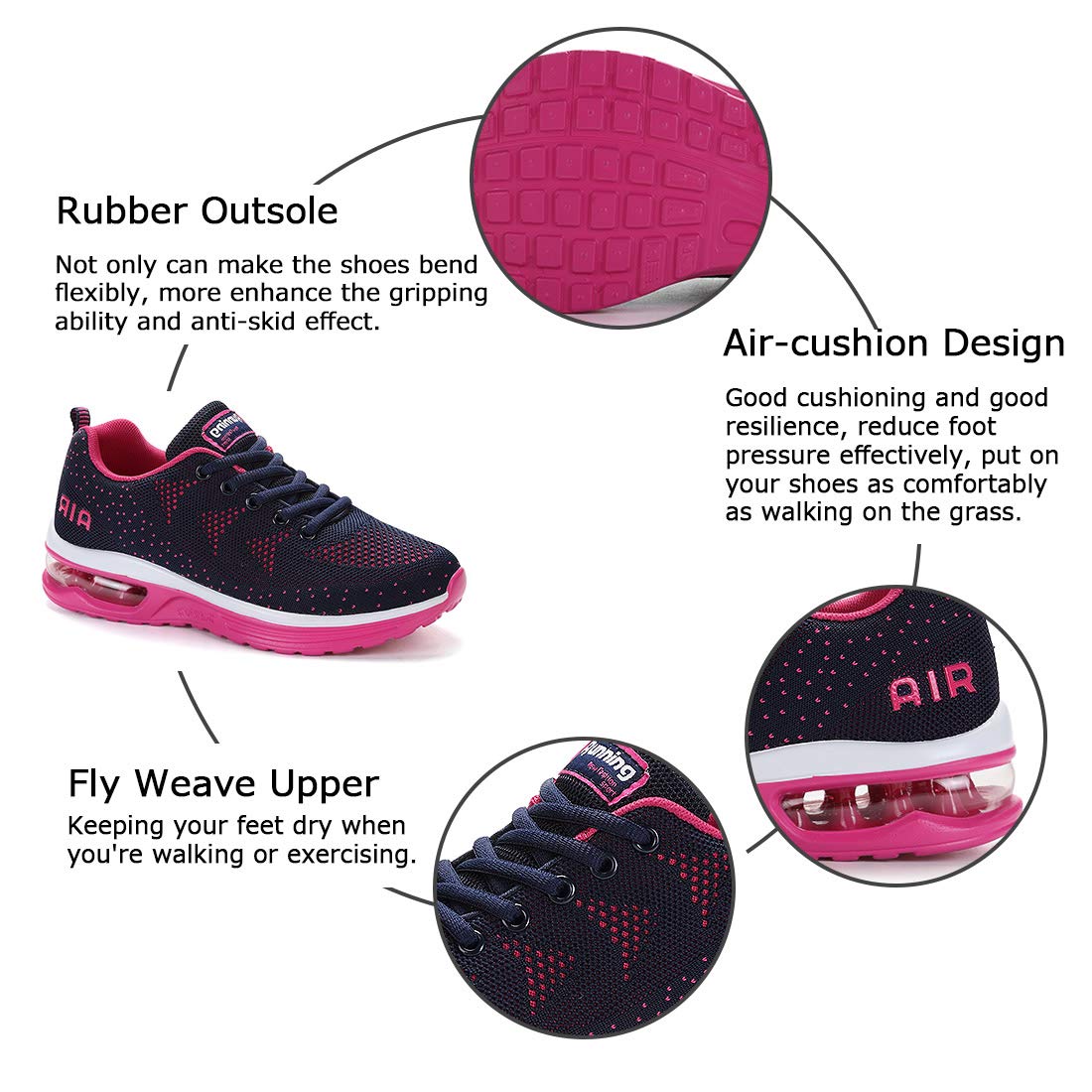 gojiang Scarpe da Ginnastica Uomo Donna Sneakers Scarpe da Corsa Sportive Casual Comode Leggero Respirabile Antiscivolo Jogging Fitness all'Aperto Camminata Scarpe Multicolor 34-46EU