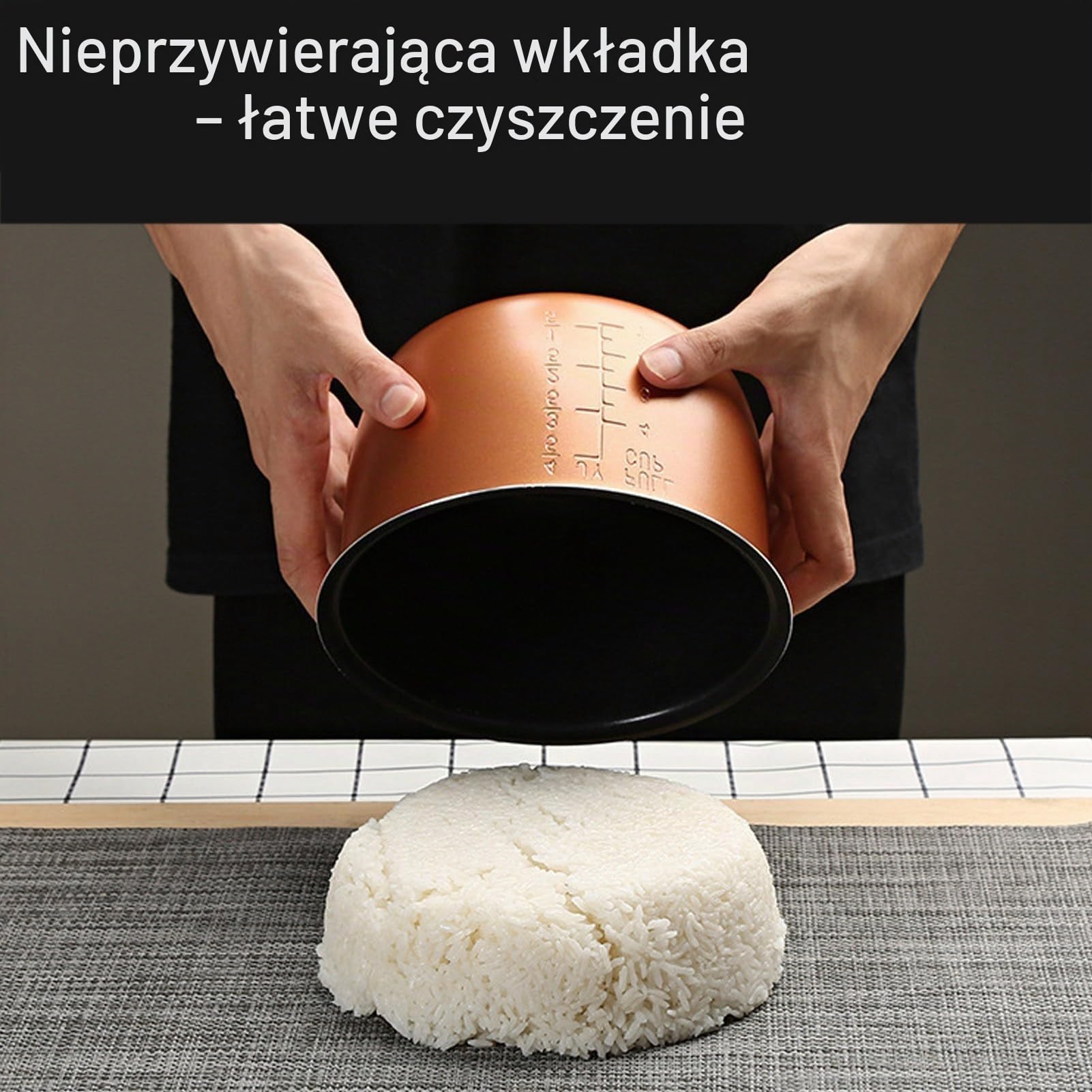 Kuchenka z ryżu samochodowego, 2L inteligentna mini kuchenka ryżowa z beztłuszczową, szybkie pojemnik na jedzenie dla 2-4 osób na duże odległości RV ciężarówki RV