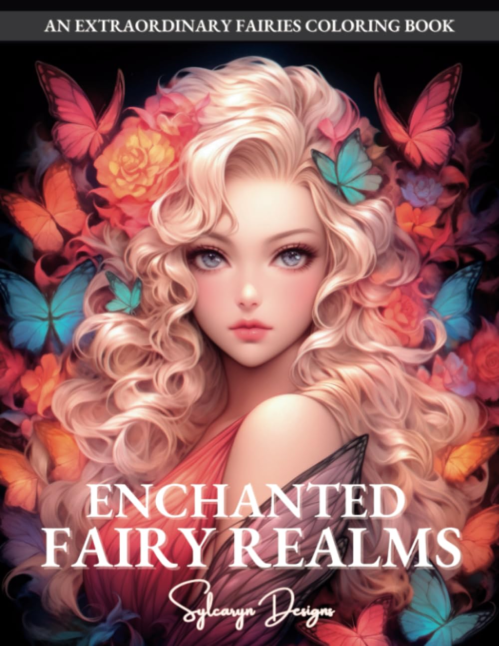 Enchanted Fairy Realms: An Extraordinary Fairies Coloring Book for Adults and Teens: Magical Stress & Anxiety Relief, Relaxation with Greyscale ... Dreamy Dresses | Gifts for Fairy Enthusiasts
