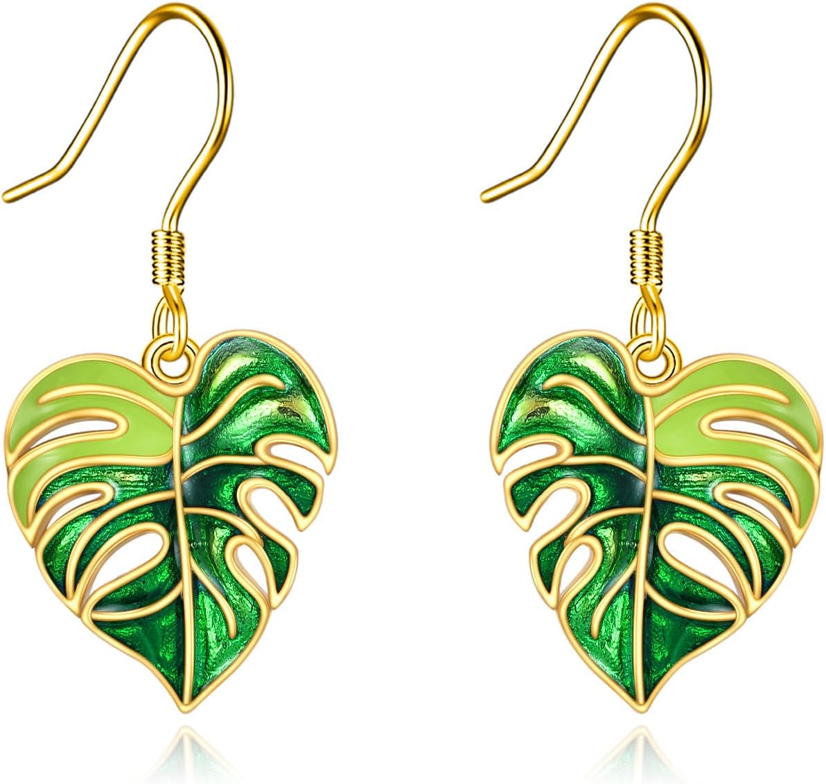 POPLYKE Bohemian Leaf Earrings for Women Sterling Silver Dangle Drop Earrings Boho Vaction Jewelry