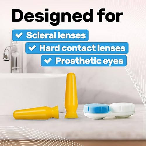 Miniatura 2 de Paquete de 6 Insertador de lente escleral + removedor - Aplicador de lentes de contacto sin ventilación para lentes durosRGP, lentes esclerales y