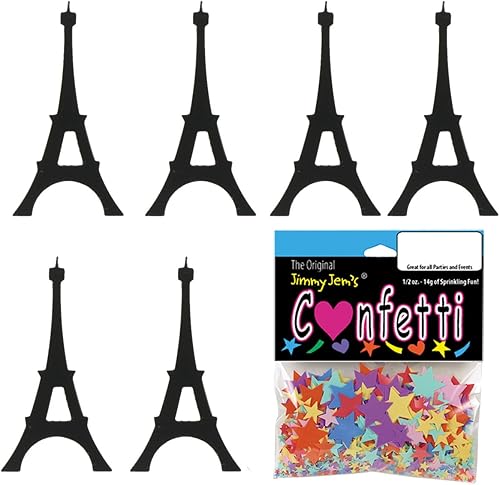 Miniatura 3 de Confeti Torre Eiffel Negro - 4 bolsas de media onza (2 onzas) #9278 Q02