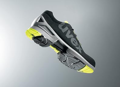 uvex 1 low shoe safety shoes s2 src work shoes for men and women black / lime