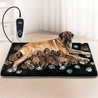 Extra Large Dog Heating Pad 47x30 in with Smart Thermostat Switch and Power Line