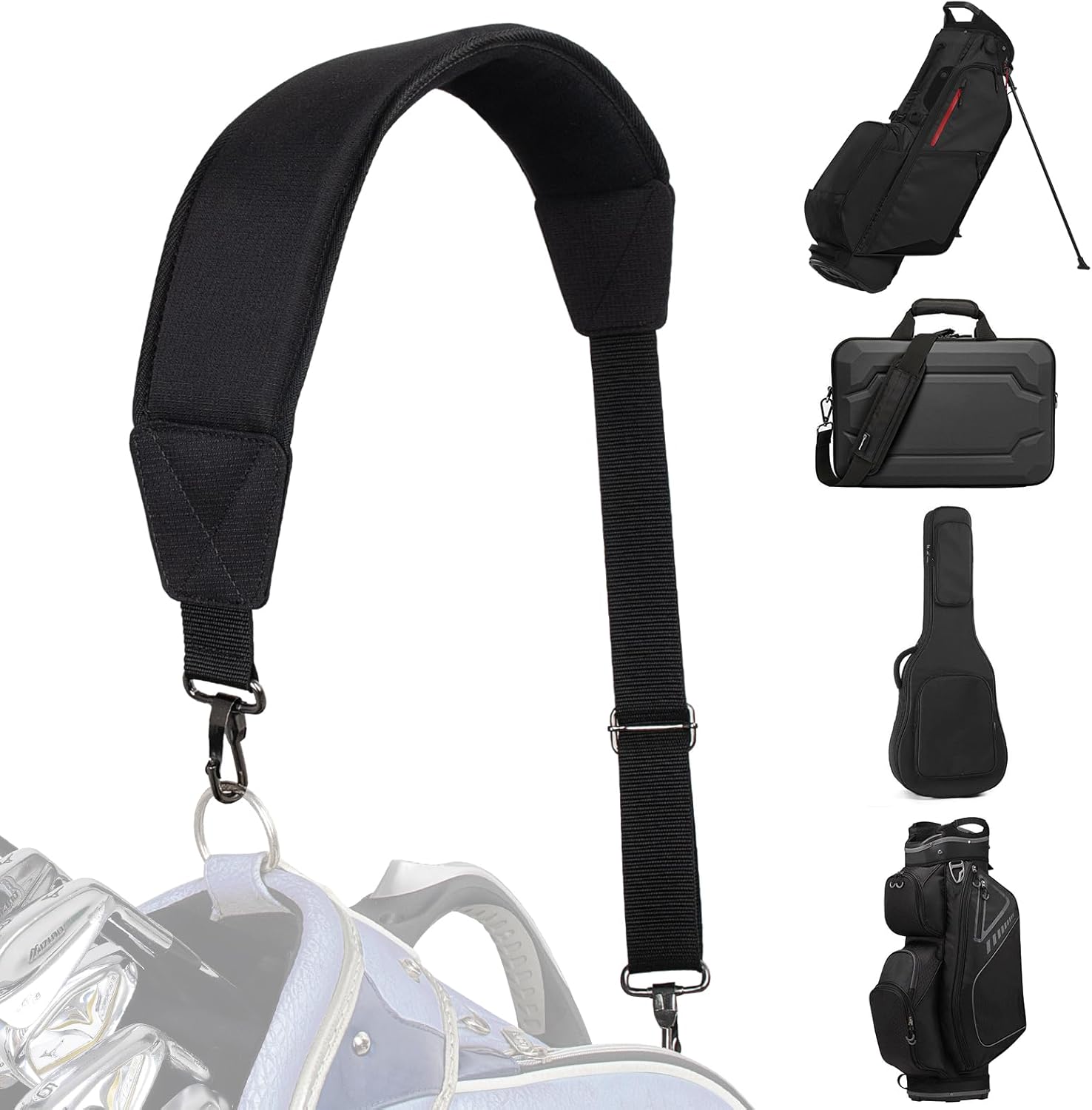Golf Bag Shoulder Strap Review | Golf Accessories Golf Bag Shoulder Strap, Single Padded Adjustable Straps Universal Replacement