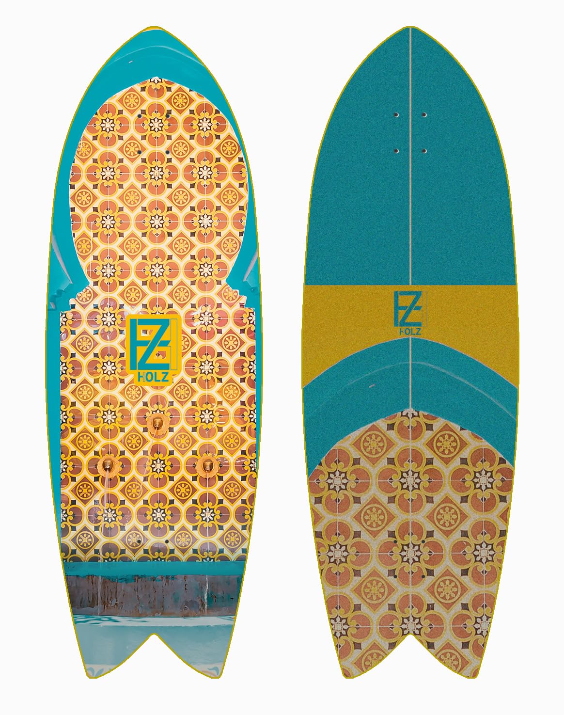 Holz surfskate Deck Tabla monopatin Skate Skateboard - Resi Dai 32 Fish
