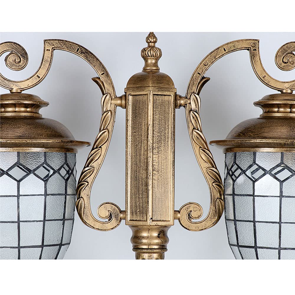 Aluminiowy słup oświetleniowy zewnętrzny, wodoodporny, do oświetlenia ulicznego, do ogrodu, na trawnik, w stylu retro, wysoki słup oświetleniowy, wysokość 205 cm,Height 205cm