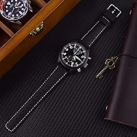 Vista 2 de Ritche - Correa de reloj de cuero de liberación rápida, 18, 19, 20, 21, 22, 23 y 24mm