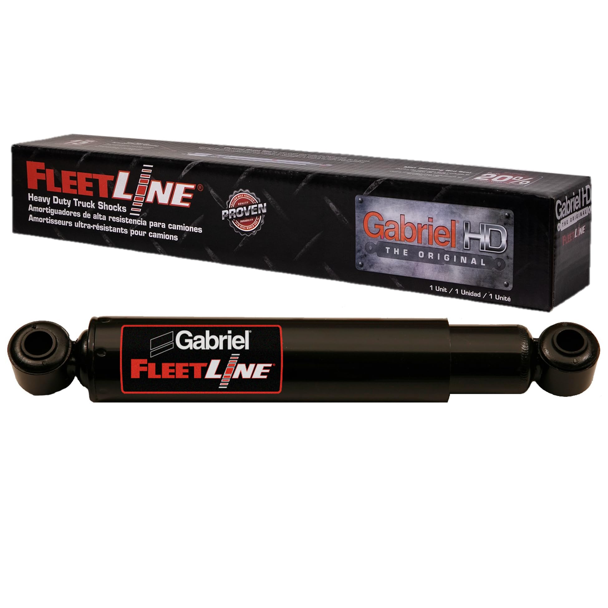 Gabriel 83221 FleetLine HD Truck Front/Rear Shock Absorbers fits Chevrolet Kodiak; GMC Topkick; Workhorse; Oshkosh; Mack; Truck, School Bus; OEM# 22064432, W0011635, 550-77 14QK372M AX-79A