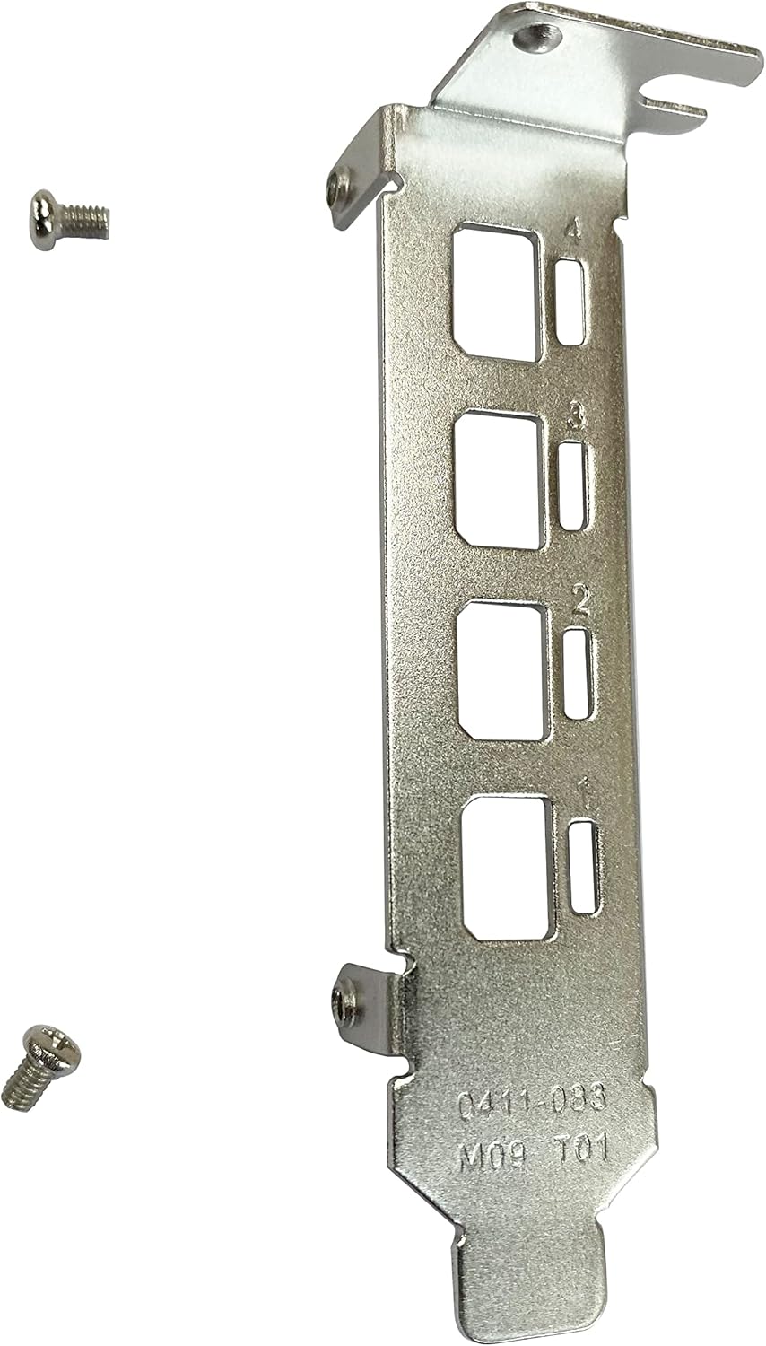 New Low Profile Short Bracket Replacement for NVIDIA Quadro K1200 NVS 510 P400 P600 P620 P1000 K1200 NVS510 T600 T1000 with 2X Screws