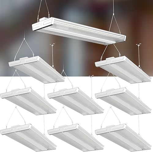 Lightdot Luz LED de tienda de alta bahía de 2 pies, 100-277 V Equipada por conductor 210W Eqv.800W 5000K Luz colgante lineal para difusión de