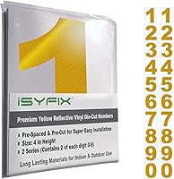 Vista 138 de iSYFIX Calcomanías de Números de Vinilo Verde Manzana – 1.5 Pulgadas Autoadhesivas (2 Juegos) – Calcomanía Premium Troquelada y Pre-espaciada