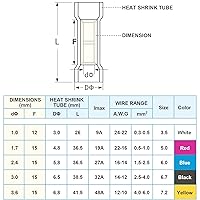 Vista 4 de TICONN 60PCS Heat Shrink Butt Connectors Kit, AWG 14 – 12 Butt Splice, Insulated Waterproof Electrical Marine Automotive Wire Crimp Terminals